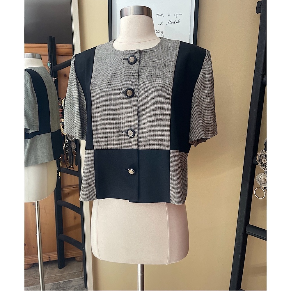 VINTAGE VIRGO II jacket w/shoulder pads sz 4